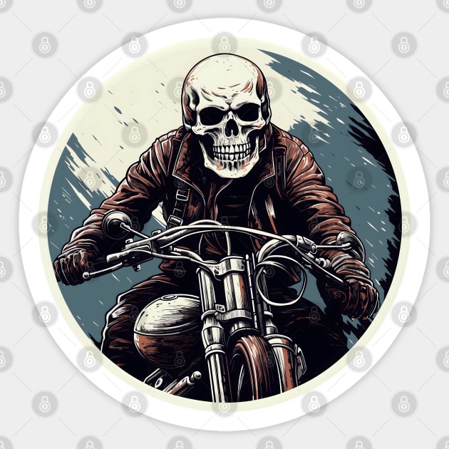 Cool Skeleton Motorcycle Sticker by pako-valor